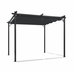 Pergola édition spéciale toit rétractable 3×3 M et 4 stores gris anthracite