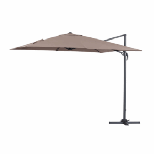 Parasol déporté « Sun 3 » – 3 x 3 m – Taupe