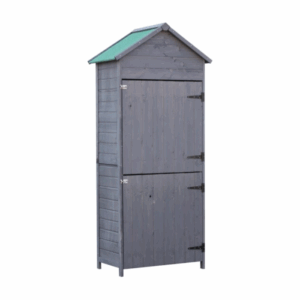 Abri de Jardin en Pin Massif Gris – 1,19 m² – Armoire de Rangement Robuste