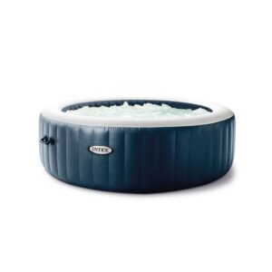 Spa Gonflable – INTEX – Blue Navy 4 places + Couverture Thermique – DESTOCKAGE