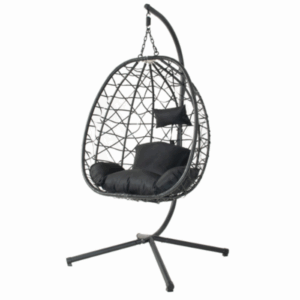 Fauteuil suspendu effet rotin noir CUZCO