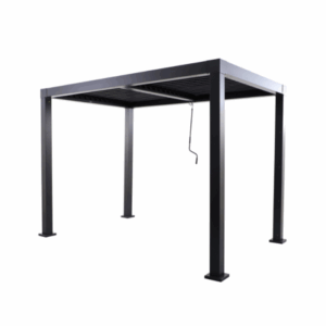 Pergola bioclimatique autoportante NATERIAL Clima aluminium gris, 5.08 m²