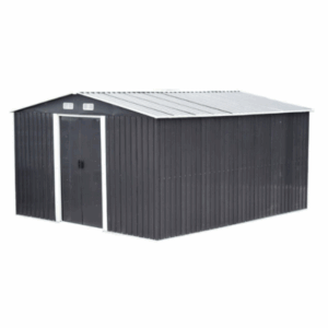 Abri de jardin en acier galvanisé gris 12,5 m²