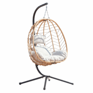 Fauteuil suspendu beige résine & Acier LIMA